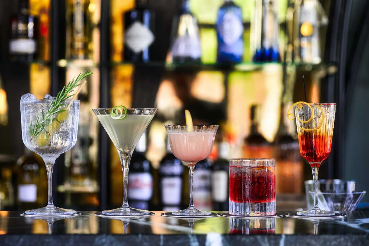 a selection of cocktails